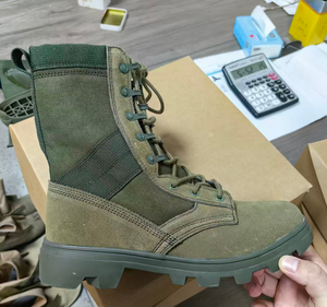 DFTSB910 OEM Customized Training Men Olive Green Jungle Forest <b>Hiking</b> Tactical <b>Boots</b> with all around stitches - Product Image 1