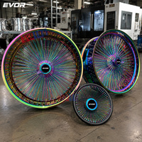 Roues en alliage chromées à rayons EVOR de 26 pouces