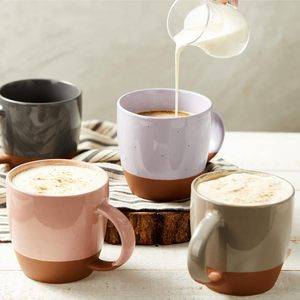 BENELUCK Tasses à café en céramique personnalisées de 13 oz, compatibles micro-ondes, grandes tasses pour thé, <span class=keywords><strong>chocolat</strong></span> <span class=keywords><strong>chaud</strong></span>, avec couvercle et cuillère, isolation thermique pour boissons froides - Product Image 4