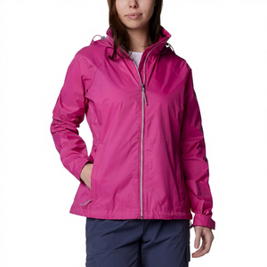 Unisex <b>Hooded</b> Color Blocking Windproof <b>Puffer</b> <b>Jacket</b> Regular Fit Autumn Casual Zipper Closure Polyester Shell Windbreaker <b>Jacket</b> - Product Image 2