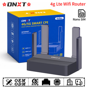 เราเตอร์ DNXT 4G LTE WiFi 6 ความถี่ 2.4GHz ความเร็ว 300Mbps จอ LCD ขนาดเล็ก พอร์ต Type-C พร้อมไฟร์วอลล์ รองรับซิมการ์ด สำหรับใช้งานในที่ทำงาน - Product Image 1