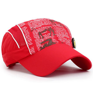 Unisex Baseball Cap Red Mesh Breathable Waterproof Sunshade Outdoor Sports Hat Spring Summer - Product Image 1
