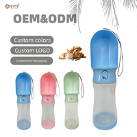 Accessoires pour chiens OEM&ODM, bouteille d'eau portable pour chien, accessoires pour animaux de compagnie, fontaine à eau pour chat pour les promenades, la randonnée et les voyages en plein air