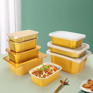KASIA PACK 320ml ~1000ml Bandeja Rectangular Desechable para Llevar, Contenedor de Aluminio Desechable con Tapas Sellables - Product Image 1