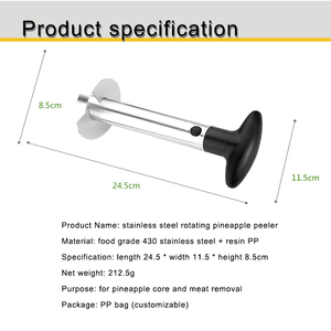 Beeman มีดตัด<span class=keywords><strong>สับปะรด</strong></span>,อุ<span class=keywords><strong>ป</strong></span>กรณ์ครัวมีดปอกตาเพื่อความปลอดภัย - Product Image 6