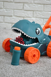 Dinosaur <strong>Lawn</strong> <strong>Mower</strong> Bubble Machine <strong>Toy</strong> for Kids Push Cart Outdoor Play Bubble Blower Garden <strong>Toys</strong> for Toddlers Boys Girls - Product Image 3