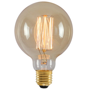 Edison Lámpara de Mesa <span class=keywords><strong>LED</strong></span> Regulable de 40W, Retro, Nostálgico, Luz Cálida, Latón, Base <span class=keywords><strong>E14</strong></span>, Material de Tungsteno y Vidrio, Tornillo Antiguo E27 - Product Image 4