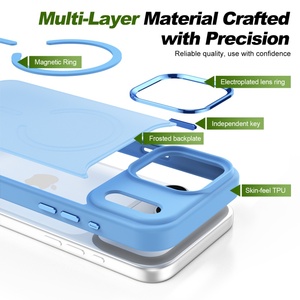 เคสโทรศัพท์แม่เหล็กแบบด้านคุณภาพสูงสำหรับ iPhone 18 17 Pro Max พร้อมปุ่ม AI รองรับการชาร์จไร้สาย ป้องกันการกระแทก - Product Image 5