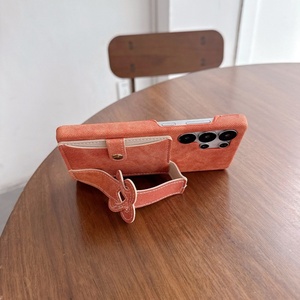 Étui de téléphone personnalisé rétro pour femmes en denim avec porte-cartes, support et protection antichoc pour Samsung S25 S24 Ultra - Product Image 5