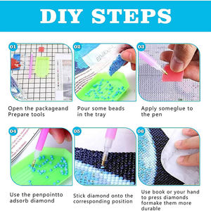 Принимаются на заказ, ручной работы, с подсветкой, 5D, полная круглая дрель с мультяшным кристаллом, набор для рисования бриллиантами - Product Image 4