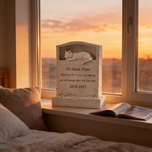 Marcador Conmemorativo para Gatos de Resina Suave - Resistente a la Intemperie, Diseño con Detalles de Enredaderas, Perfecto para Decoración Exterior y como Adorno Sentimental para Tumbas de Mascotas - Product Image 4