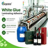 Colle adhésive blanche à base d'eau de qualité alimentaire pour cartons alimentaires, emballages de cigarettes, boîtes à vin, revêtements et vernis en polymère acrylique