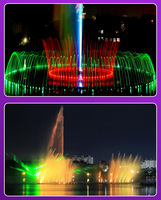Équipement de fontaines musicales à tension universelle de conception chinoise fourni par le fabricant, fontaines sèches, écran d'eau laser