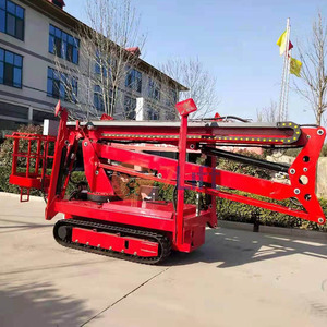 Cesta giratoria de 16m y 18m, plataforma elevadora de trabajo aérea eléctrica hidráulica, orugas ajustable, Araña, camioneta, camión, elevador de pluma - Product Image 3