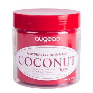 Masque capillaire réparateur à la kératine et au collagène naturel, anti-frisottis, à l'huile de coco, pour cheveux bouclés, marque privée, nouvelle formule - Product Image 3