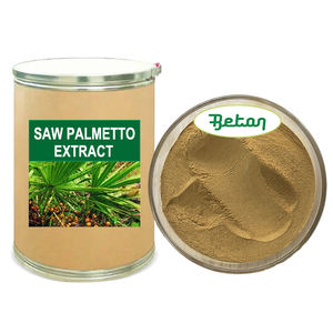 Ingrediente de suplemento Natural de alta calidad Soluble en agua 10:1 20:1 polvo de extracto de fruta seca de Saw Palmetto 20:1 proveedores a granel - Product Image 1