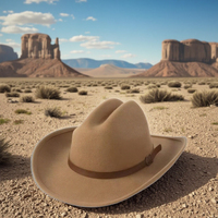 Vente en gros de chapeau de cowboy de luxe en feutre camouflage Old School de haute qualité personnalisable style vintage pour hommes pour décorations de fête