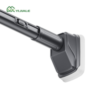YIJIALE Barre per Tende Pesanti da 30000m2, Carico Elevato, 1-4m, 32mm, Rivestimento Nero, con Sistema One-Click, per Porte Scorrevoli in Vetro