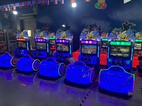Machine d'arcade Happy Racing Car Outrun à écran LCD de 26 pouces, fonctionnant avec des pièces de monnaie, avec support en anglais, pour enfants, 1 joueur