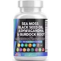 Capsules Herbales Antioxydantes pour Adultes : Mélange de Mousse de Mer, Shilajit, Huile de Nigelle, Ashwagandha et Gingembre – Marque Privée OEM pour la Gestion de l'Énergie