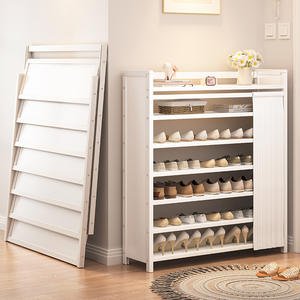 Meuble de rangement pour chaussures en bois pliable multi-niveaux simple pour la maison - Product Image 2