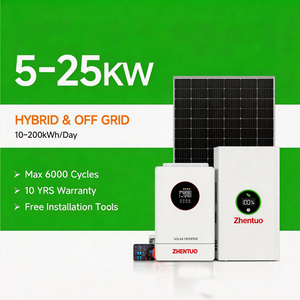 Solución de Energía de Emergencia, Sistema Solar MPPT de Silicio Policristalino de 5KW, Almacenamiento de Batería de Iones de Litio para el Hogar, Campamentos al Aire Libre - Product Image 4