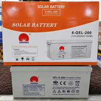 Batería AGM VRLA de Ciclo Profundo de 12V 24Ah 200Ah, Batería de Plomo-Ácido Libre de Mantenimiento para Sistema Solar, UPS y Energía de Respaldo de Emergencia