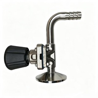Válvula Sanitaria de Diafragma de Acero Inoxidable 316L con Codo de 90 Grados y Conexión Tri-Clamp para Manguera, Válvula Higiénica para Bebidas