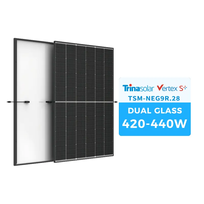 Trina Vertex S panneaux solaires à double verre 420w 425W 430W 435W 440w Trinasolar tsm neg9r.28 panneaux solaires monocristallins Trina