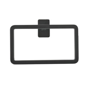 Anneau porte-serviettes carré en alliage <span class=keywords><strong>de</strong></span> zinc, noir, design moderne et simple, populaire, facile à installer - Product Image 3