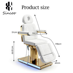 High-end Luxury Modern Beauty Salon Electric 3 Motor Spa Massage <b>Bed</b> with Golden Stainless Steel Facial Cosmetic Beauty <b>Bed</b> - Product Image 6