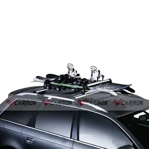 Car Roof Ski Board Holder Rack Carrier With Lock On Board Rail Frame