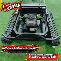 Mesin pemotong rumput Mini Remote RC Zero Turn kustom CE pertanian efisiensi tinggi mesin pemotong rumput bensin pintar