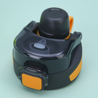 Bouteille d'eau isotherme portable en acier inoxydable de 600 ml et 800 ml avec couvercle à bouton-poussoir et paille – Vente en gros