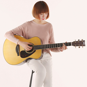 กีต้าร์พื้นบ้าน Burlywood Yamahas F600 ขนาด 41 นิ้วพร้อมเครื่องร้องเพลงขณะเล่นเครื่องสาย - Product Image 5