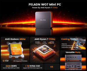 Peladn 7 7735U Wifi 6.0 BT5.2 มินิพีซีพกพา รุ่นเดสก์ท็อป ซีพียู R7 แรม 32GB DDR5 ฮาร์ดดิสก์ 1TB SSD สำหรับเล่นเกม รองรับ 11/Linux - Product Image 2