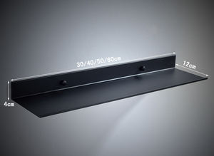 Étagère murale de salle de bain sans poinçon, en acier inoxydable, support de rangement avant avec miroir, étagère d'angle pour salle de bains, vente en gros - Product Image 5