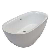 Meilleure vente chaude baignoire autoportante en acrylique moderne pour hôtel avec égouttoir drain central blanc pour adultes