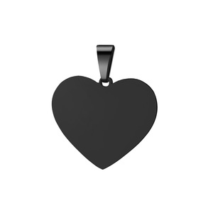 Pendentif en forme de cœur en acier inoxydable poli, style cœur vierge, personnalisable par gravure, vente en gros à prix abordable - Product Image 4