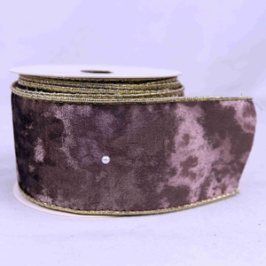 Ruban en velours gros-grain floqué polyester bleu marine pour décorations de Noël DIY faites à la main, idéal pour couronnes et arbres de Noël - Product Image 2
