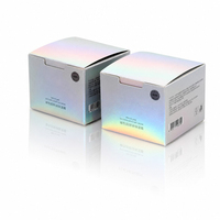 Boîte cadeau de luxe imprimée holographique à rabat, en papier couché spécial, pour crème visage et produits cosmétiques
