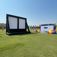 Écran gonflable portable pour événements sportifs, festivals, concerts, structure extérieure résistante au vent, légère, pour les entreprises de location
