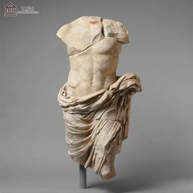 Art Decor Nude Hand geschnitzte Naturstein Statue Skulptur Marmor Büsten Männlicher Torso
