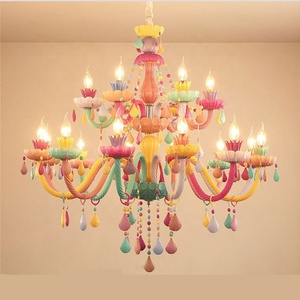 2018 la iluminación bello más popular candelabro de macarrón de cristal <span class=keywords><strong>moderno</strong></span> - Product Image 1