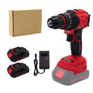 Cordless Drill 21V Lithium Battery Keyless Chuck Reversible DIY Power Tool With Two Batteries And Charger - Product Image 1