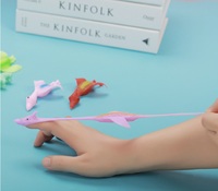 Jouet anti-stress dinosaure lanceur de dinosaures en plastique souple, emballage individuel, nouveauté amusante pour le bureau