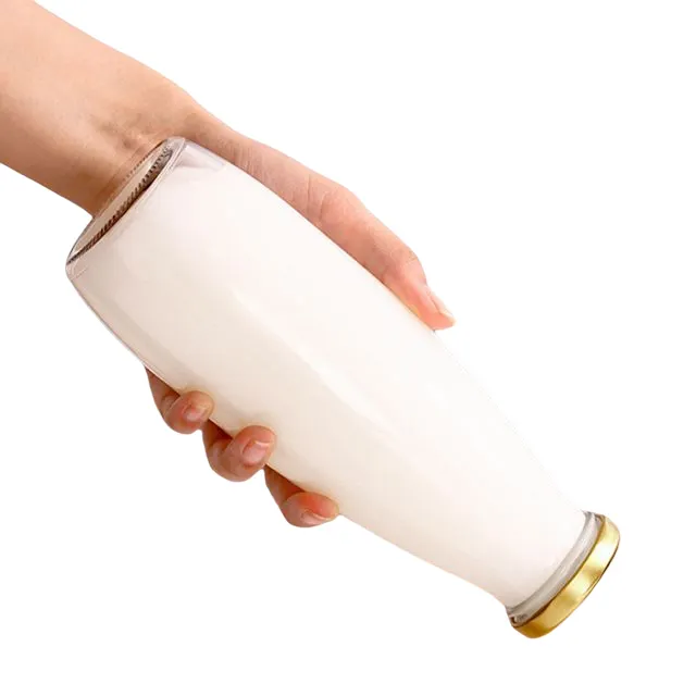 Bouteilles de boisson en verre de 200ml, 250ml, 500ml, 1 litre, bouteilles de jus de lait vides, vente en gros