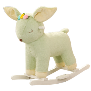 Cheval à bascule animalier Cerf Vert, jouet d'intérieur, idéal comme cadeau de Noël - Product Image 1