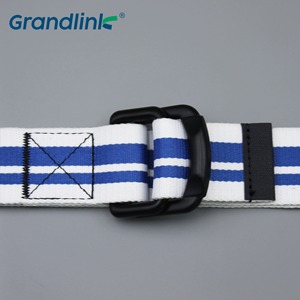 <strong>Custom</strong> <strong>Pattern</strong> Striped Cotton/Polyester Sporty Waist <strong>Belt</strong> with Iron D-Ring Buckle and Double-Sided Use - Product Image 4