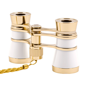 COMET 3x25 Mini prismáticos de bolsillo para <span class=keywords><strong>damas</strong></span> Prismáticos de metal antiguos de moda con cadena para <span class=keywords><strong>teatro</strong></span> de ópera - Product Image 2